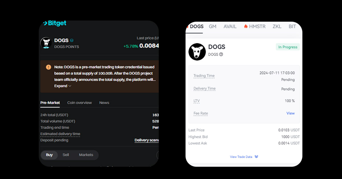 ایردراپ DOGS در صرافی بیتگت قیمت خورد