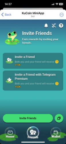 بخش Invite Friends