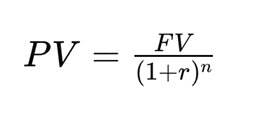 فرمول ارزش زمانی پول 